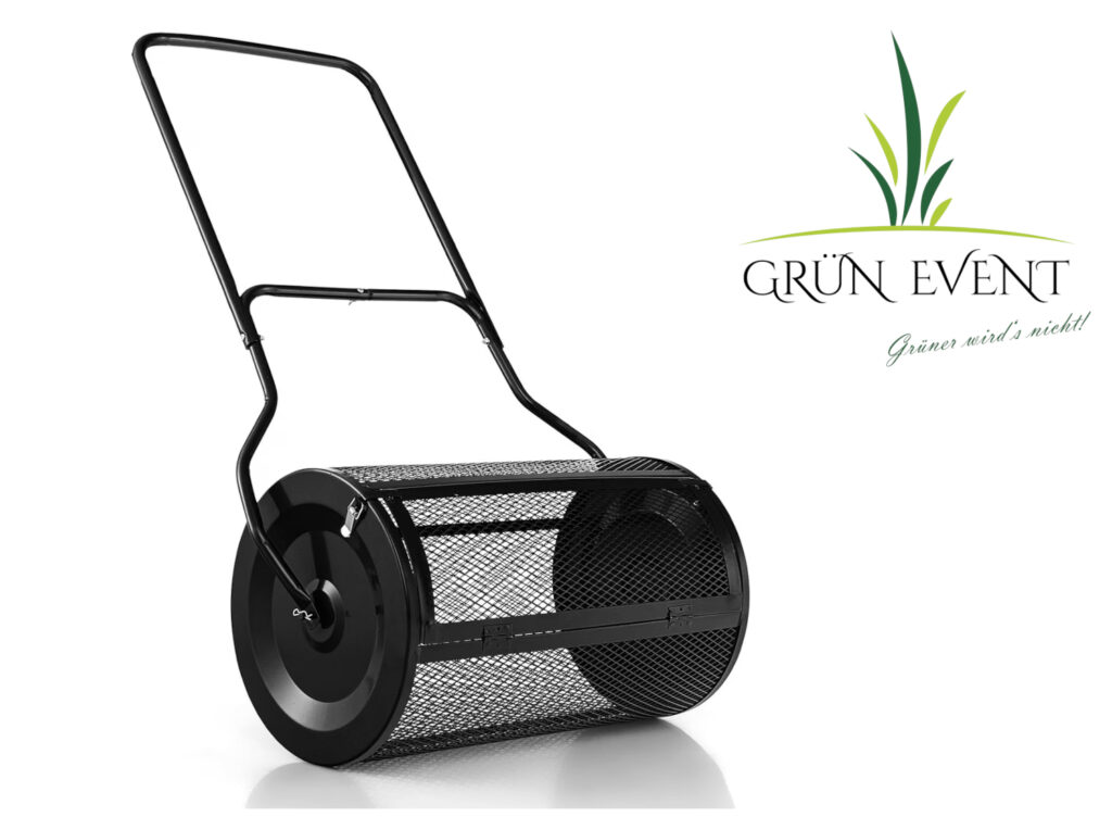Topdressing Kompostroller 80 Liter mit Metall-Mesh-Korb – Grün-Event